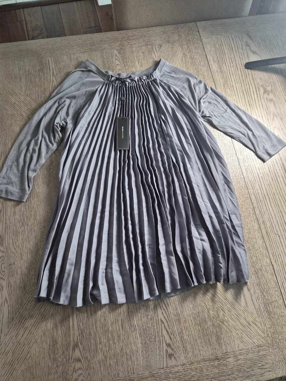 BCBGeneration Women's Gray Pleated Blouse